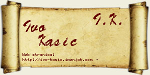 Ivo Kašić vizit kartica